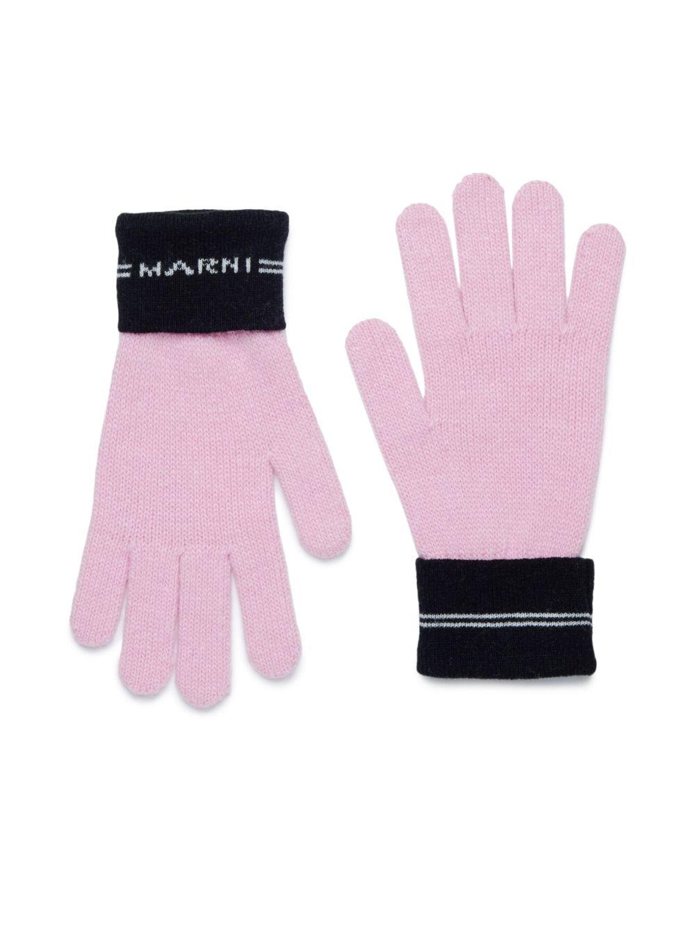 Marni Kids 针织手套 - 粉色