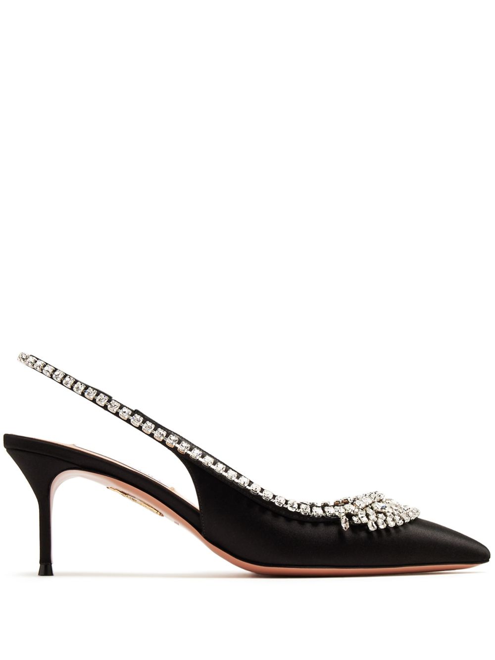 Aquazzura 晶饰中跟鞋（6.5厘米） - 黑色