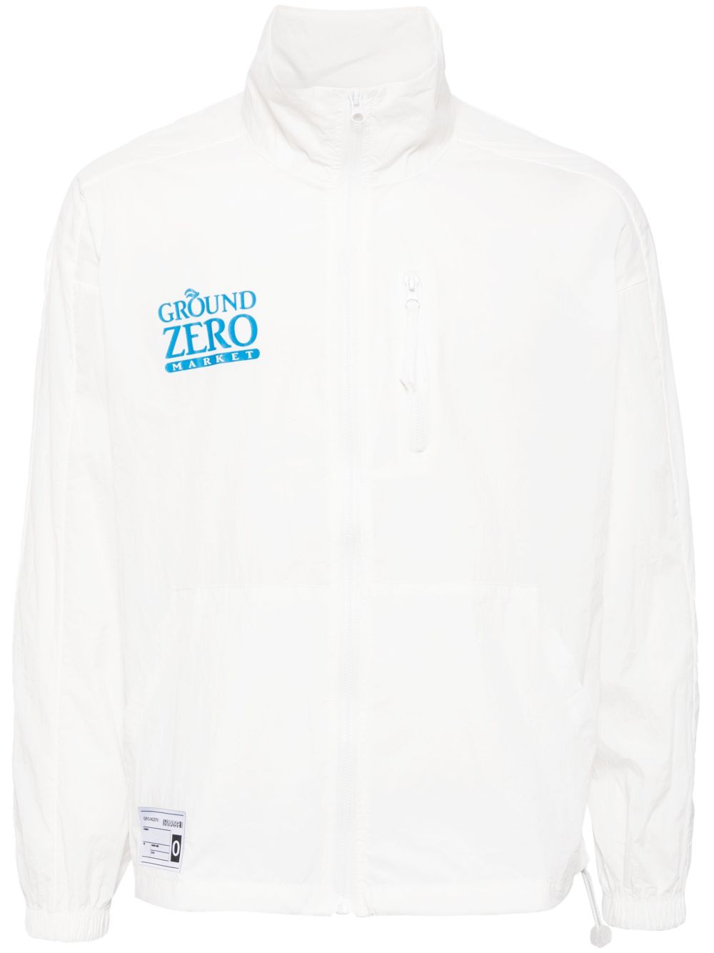 Ground Zero logo印花轻薄夹克 - 白色