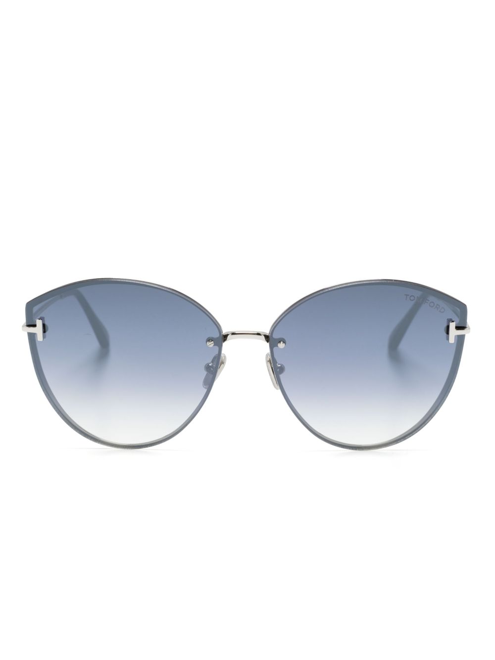 TOM FORD Eyewear Evangeline 超大框太阳眼镜 - 黑色