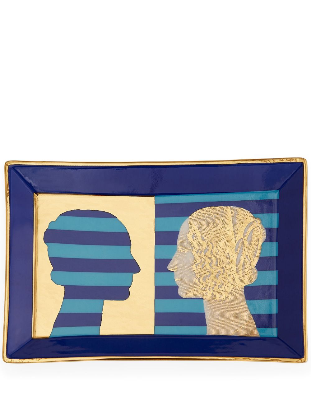Jonathan Adler Renaissance 长方形托盘 - 蓝色