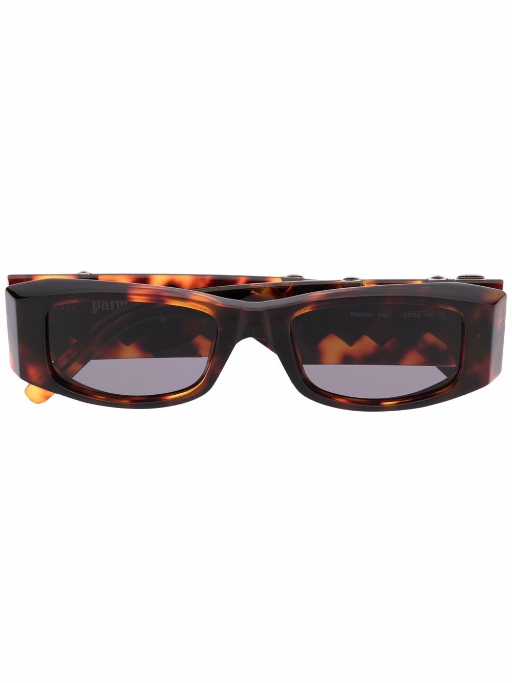 Palm Angels Eyewear Angel 长方形框太阳眼镜 - 褐色