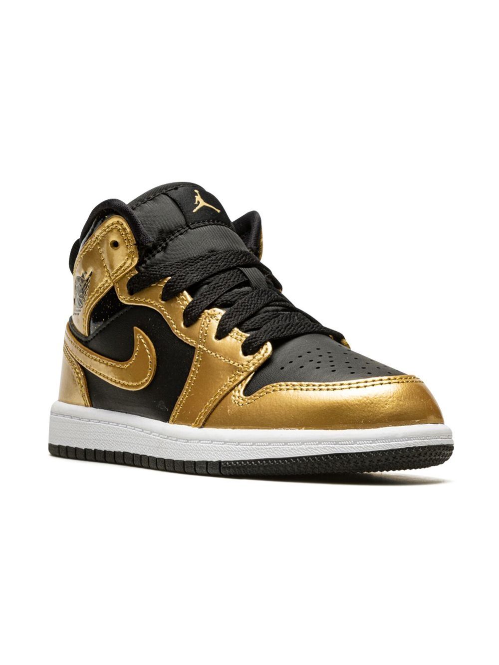 Jordan Kids Jordan 1 Mid SE Metallic Gold 板鞋 - 黑色