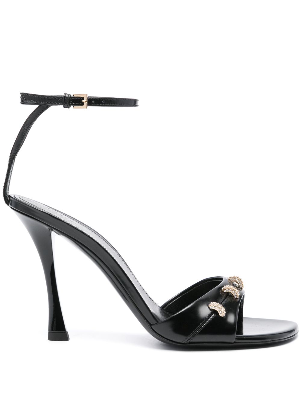 Givenchy 晶饰高跟凉鞋 - 黑色