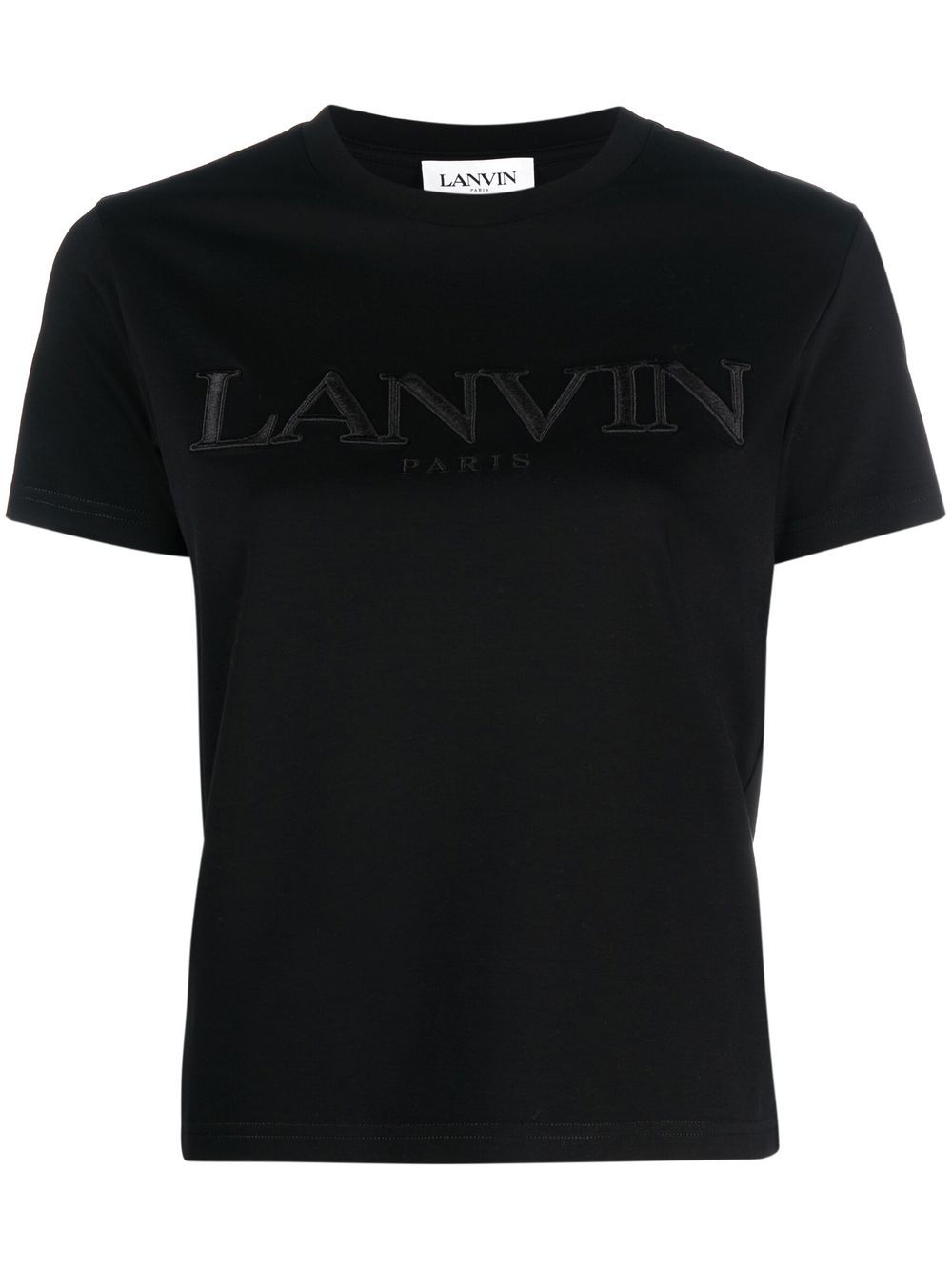 Lanvin logo棉T恤 - 黑色