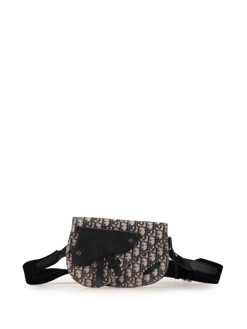 Christian Dior Pre-Owned Oblique Saddle Messenger Pouch 斜挎包（2019年典藏款） - 黑色