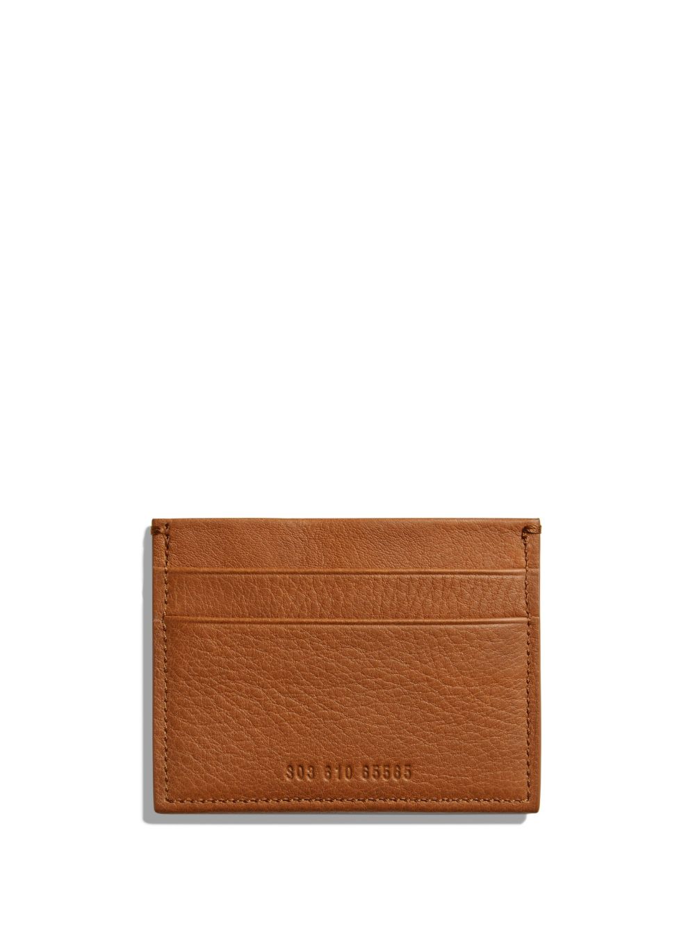 Shinola 5 Pocket 粒面皮质卡夹 - 褐色