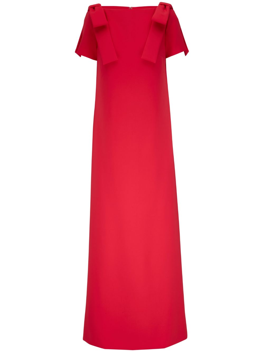 Carolina Herrera 蝴蝶结细节长款连衣裙 - 红色
