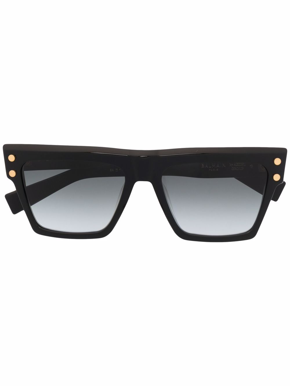 Balmain Eyewear 渐色方框太阳眼镜 - 黑色
