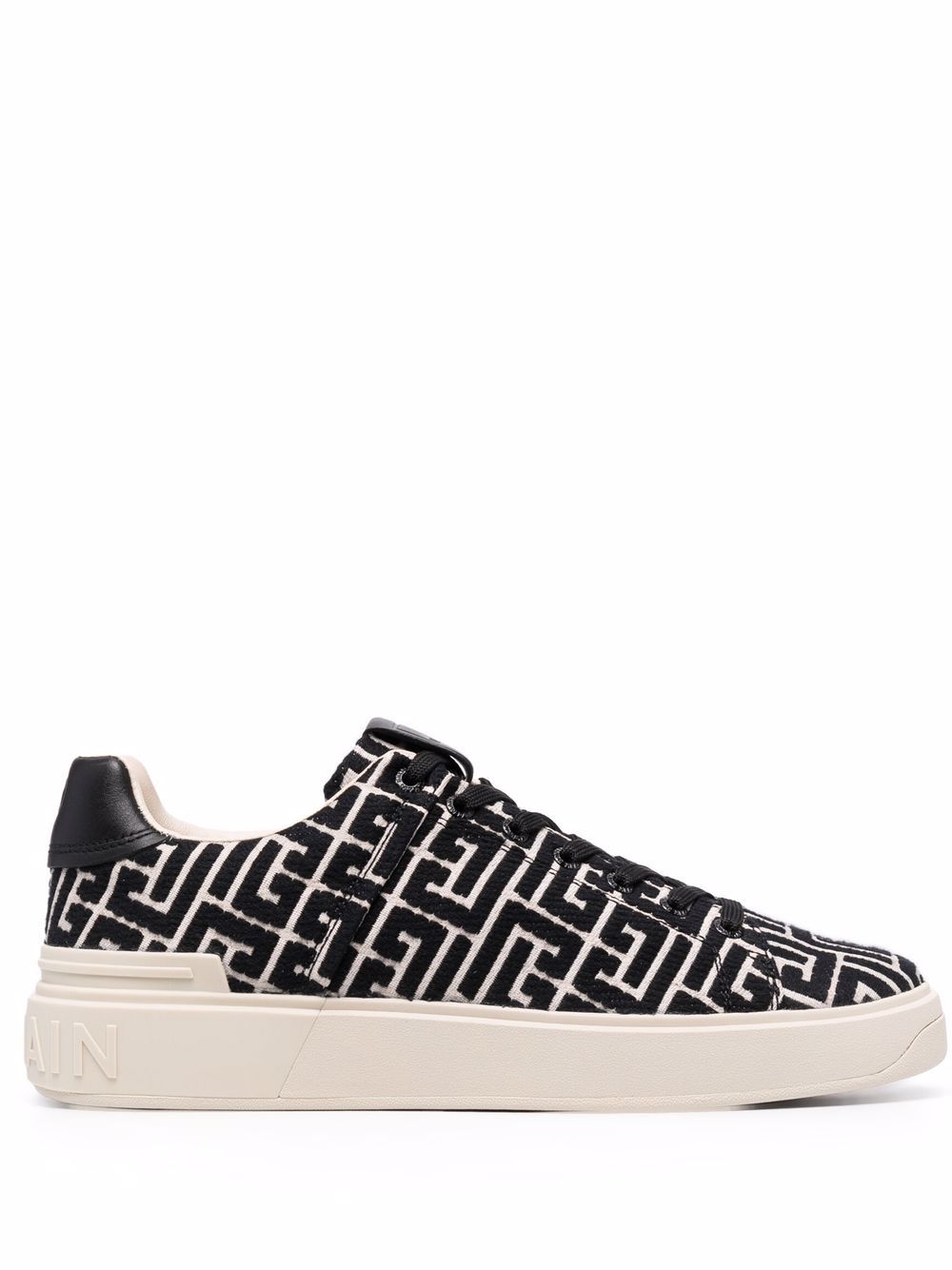 Balmain B-Court 经典logo图案板鞋 - 中性色