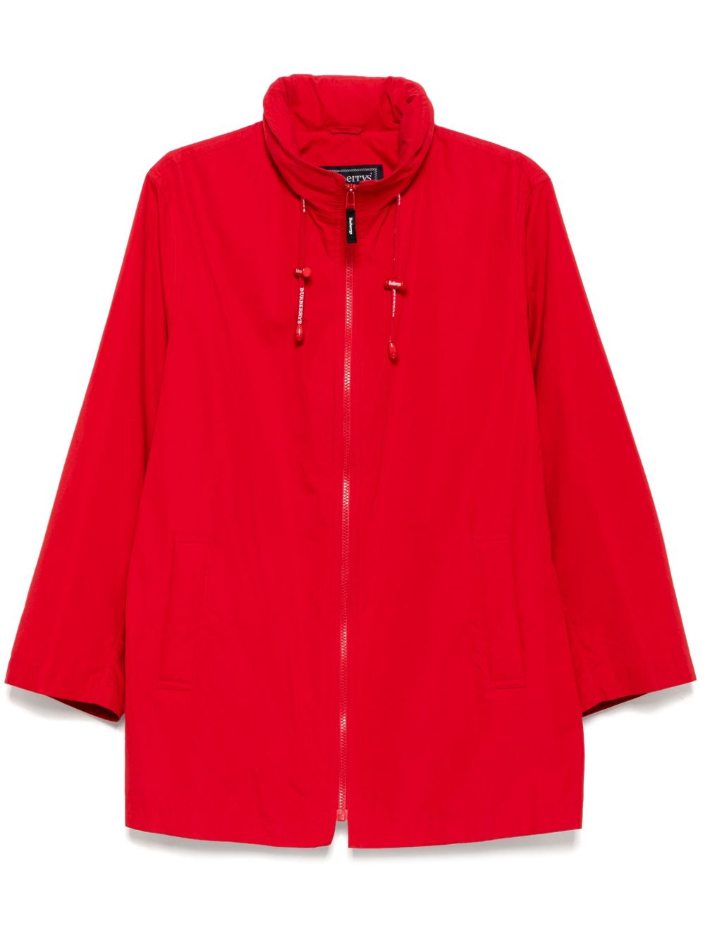 Burberry Pre-Owned 连帽大衣（1990-2000年代典藏款） - 红色