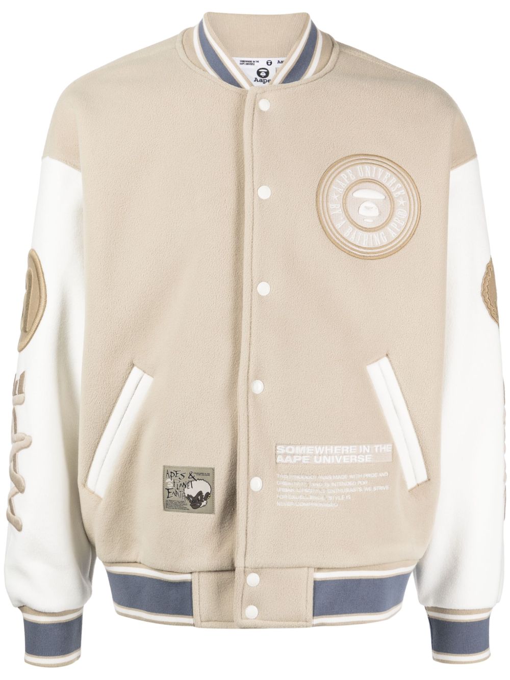 AAPE BY *A BATHING APE® logo贴花飞行员夹克 - 中性色