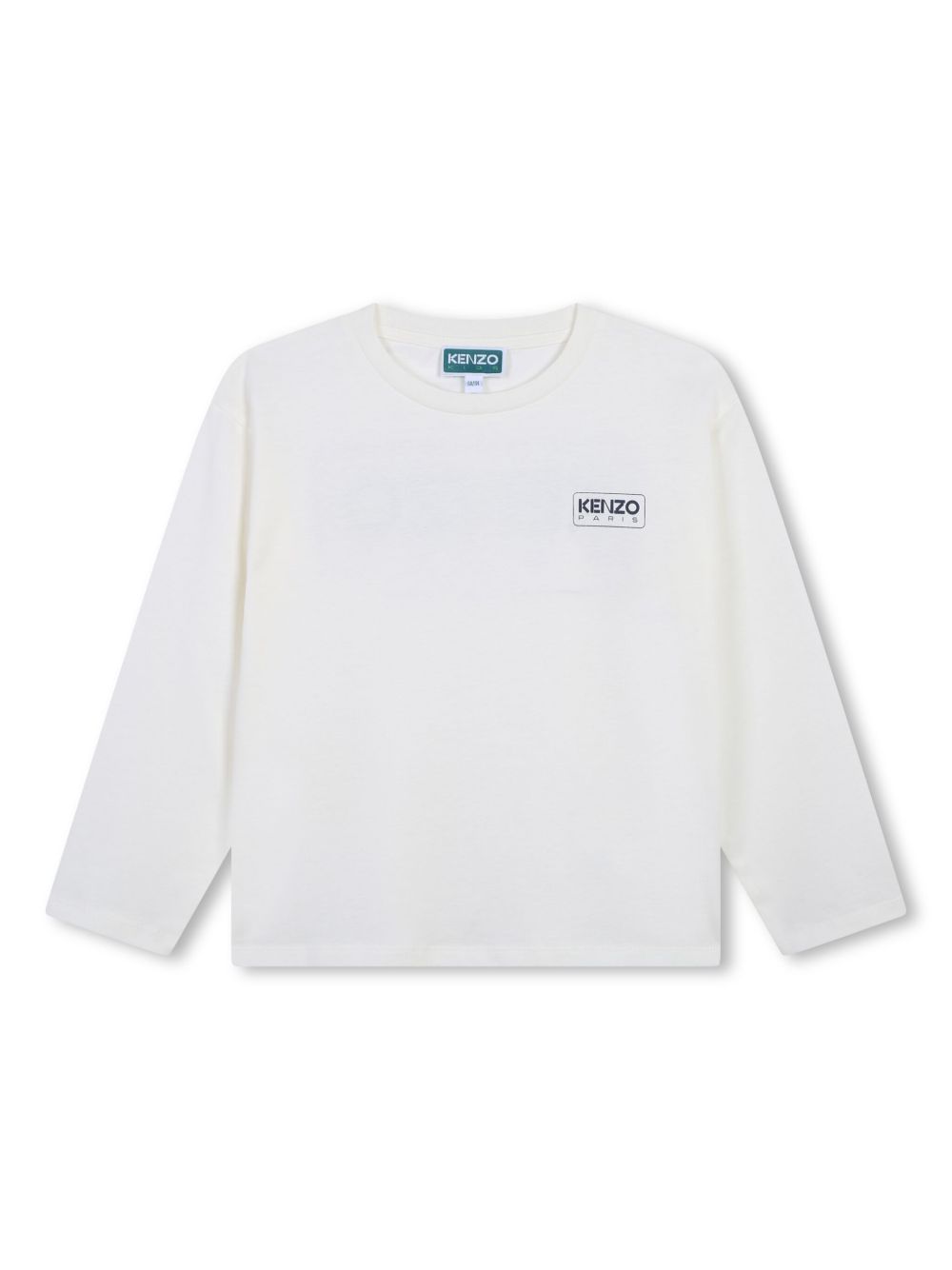 Kenzo Kids logo印花棉T恤 - 白色