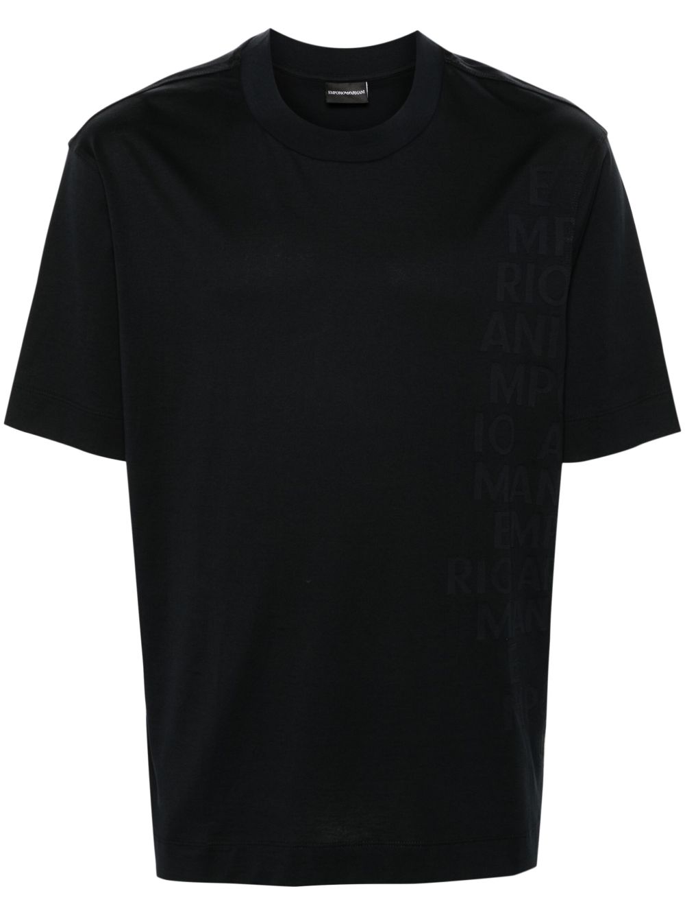 Emporio Armani 标贴T恤 - 蓝色