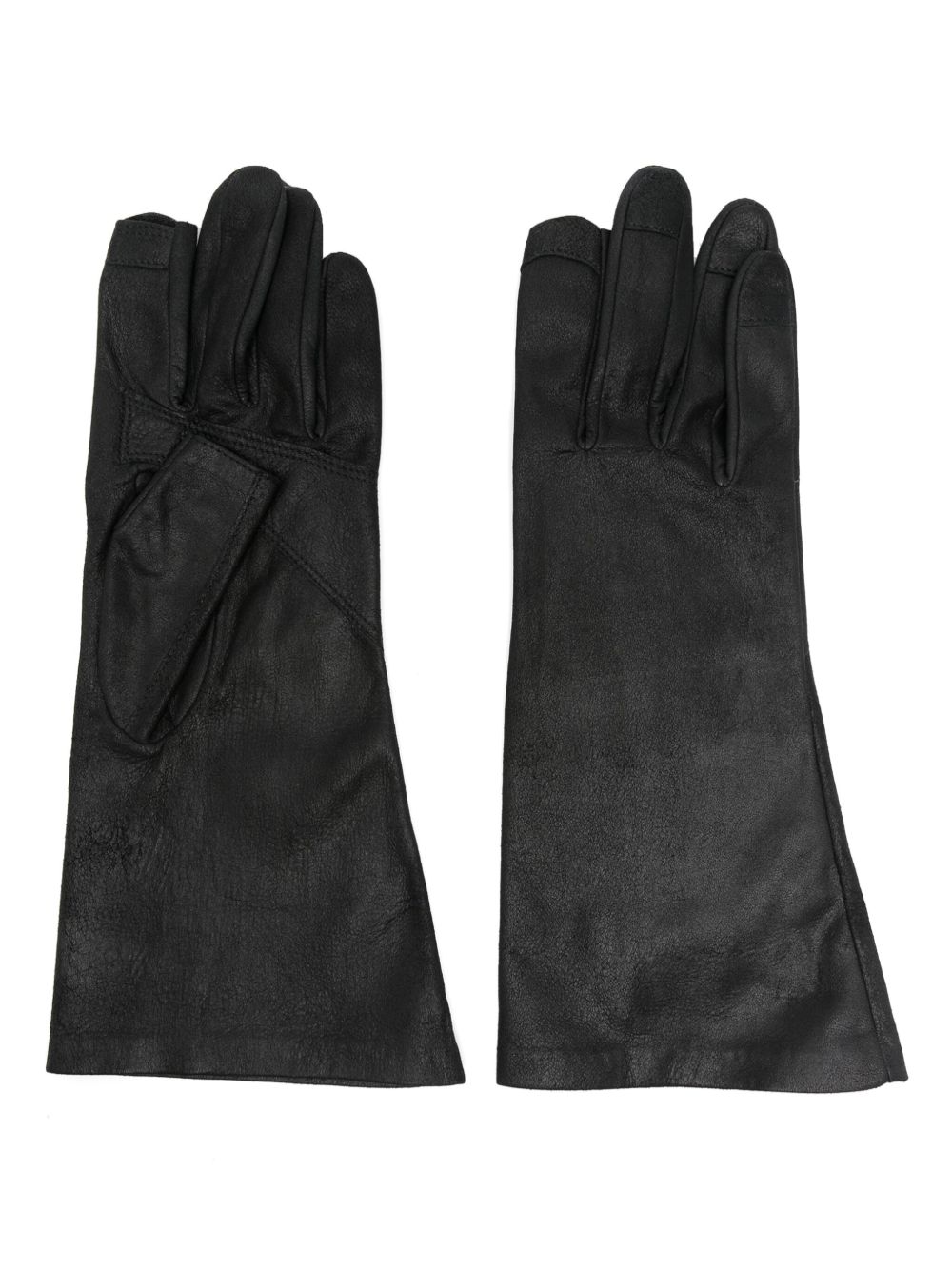 Rick Owens 皮质手套 - 黑色