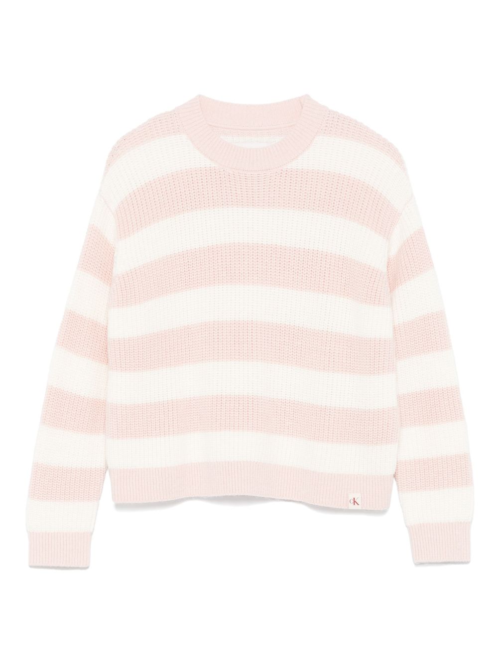 Calvin Klein Kids 条纹毛衣 - 粉色