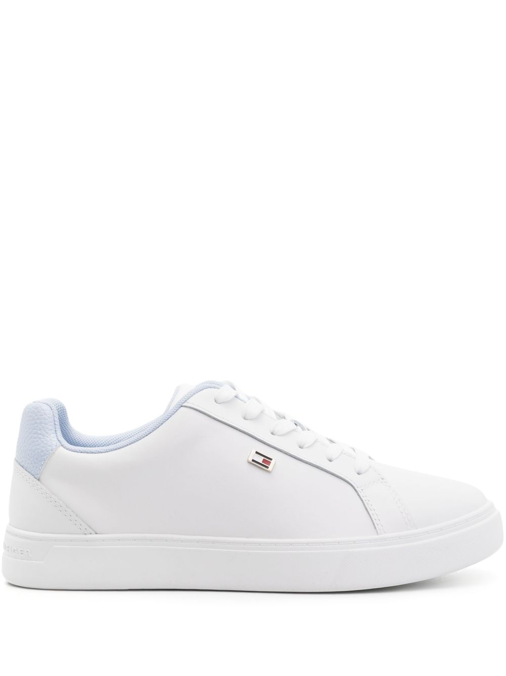 Tommy Hilfiger Flag Court 皮质运动鞋 - 白色