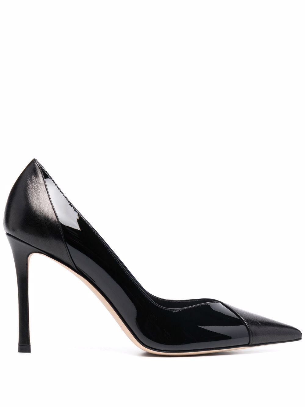 Jimmy Choo 周仰杰 Cass 皮质高跟鞋 - 黑色