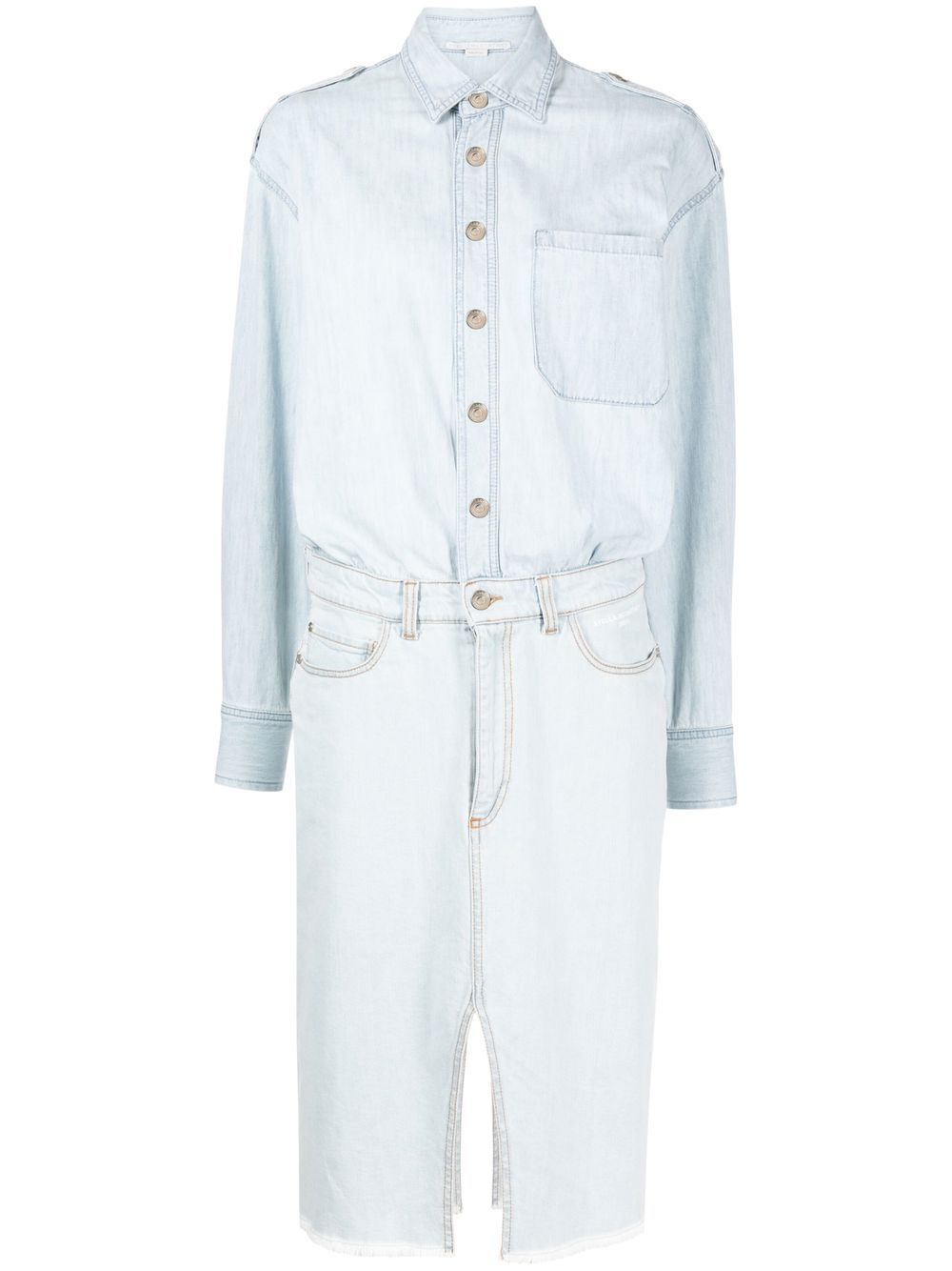 Stella McCartney 牛仔衬衫裙 - 蓝色