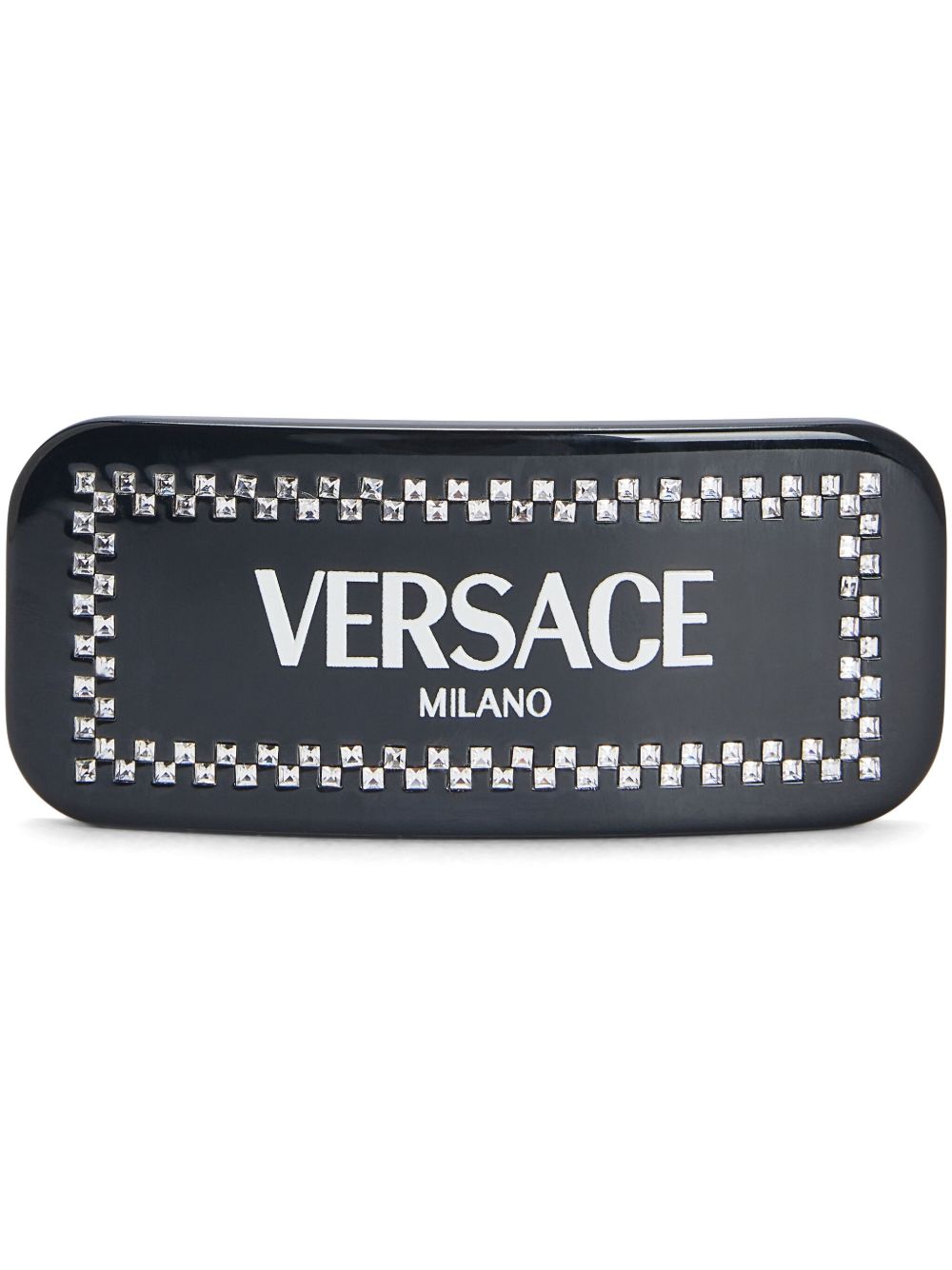 Versace Left Crystal hair clip - 黑色