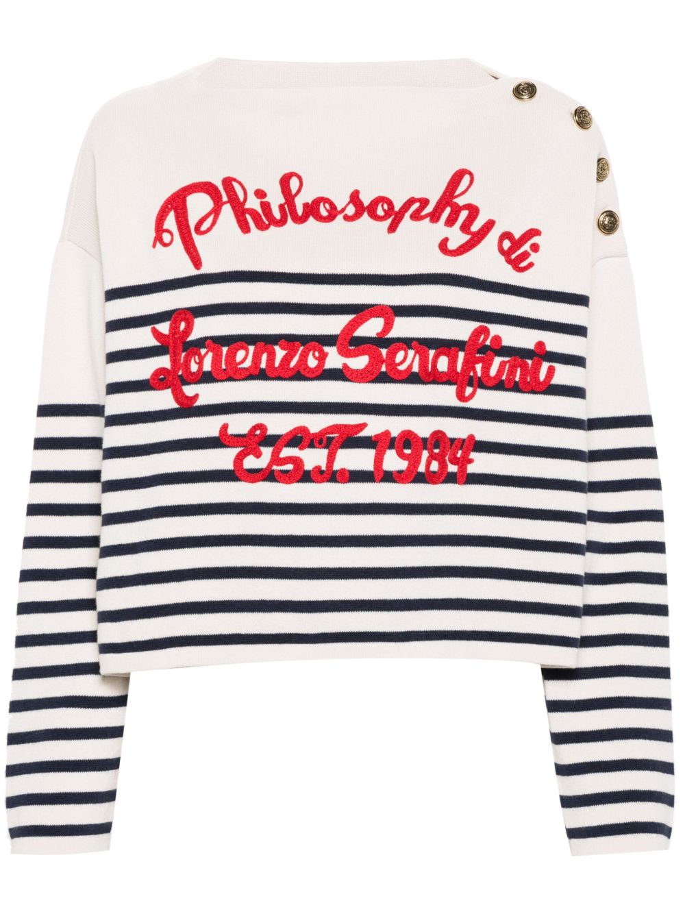 Philosophy Di Lorenzo Serafini logo刺绣短款毛衣 - 中性色