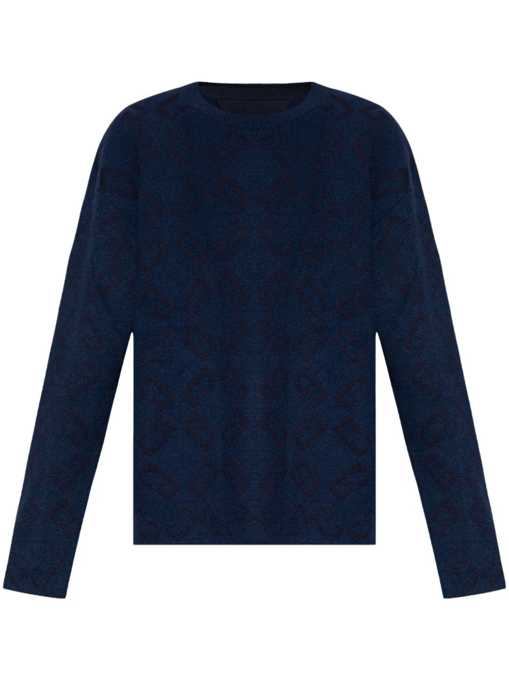 Givenchy 经典logo图案毛衣 - 蓝色