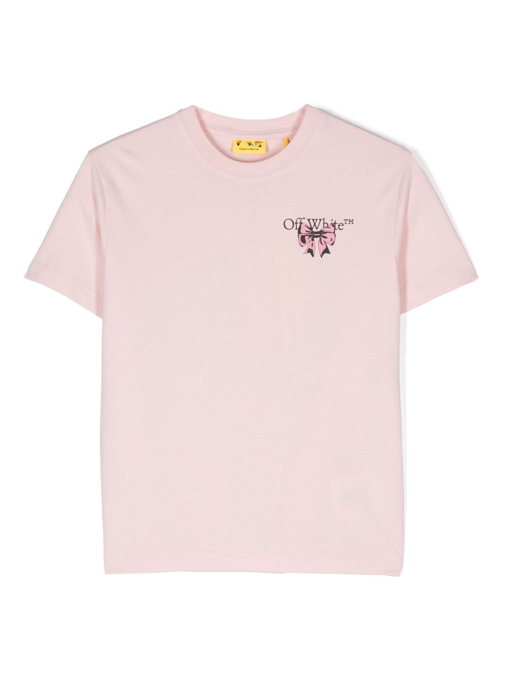 Off-White Kids Arrow Bow T恤 - 粉色