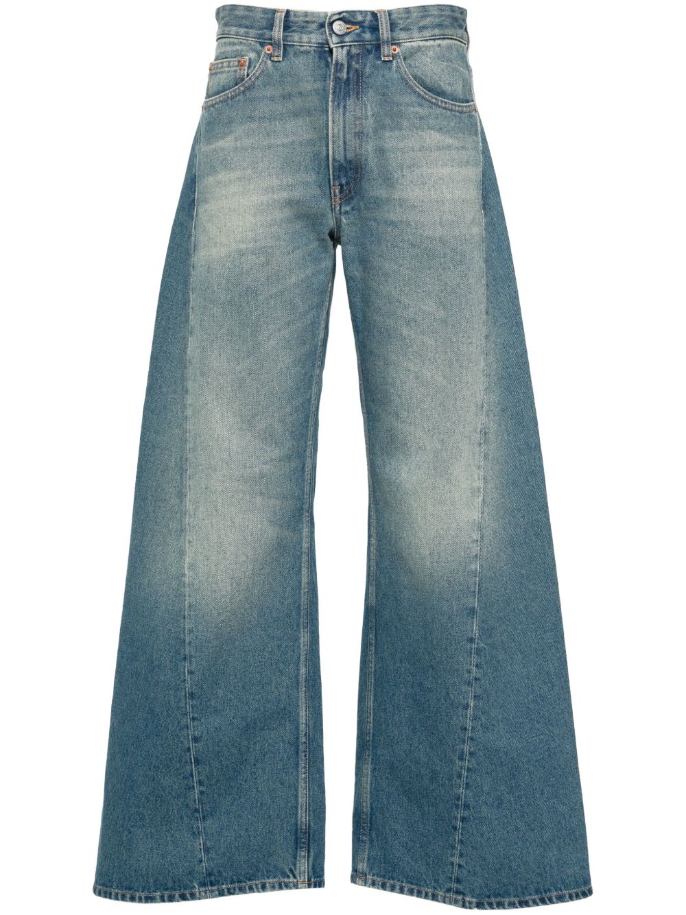MM6 Maison Margiela 低腰阔腿牛仔裤 - 蓝色