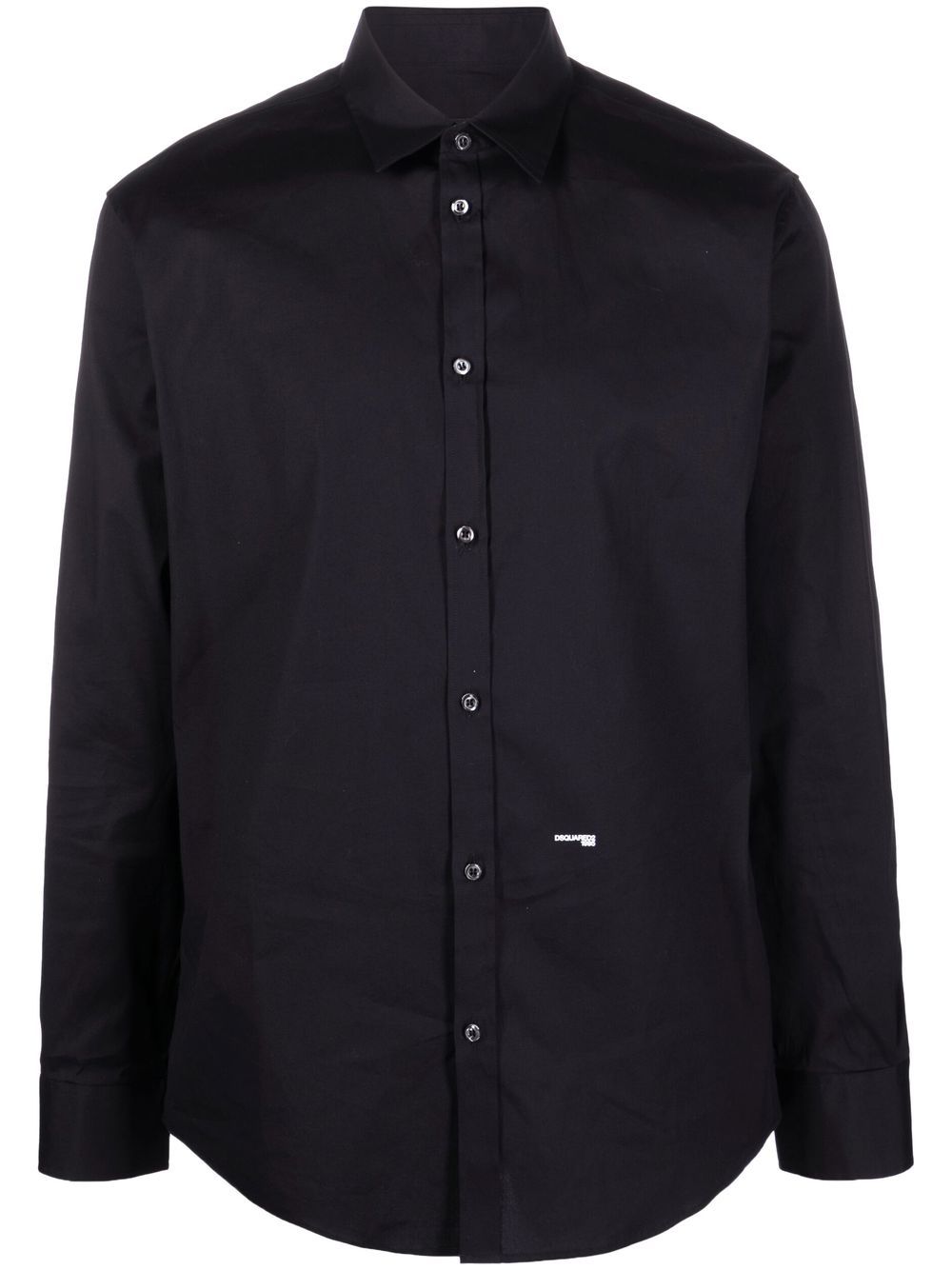 DSQUARED2 D2次方 经典翻领府绸衬衫 - 黑色