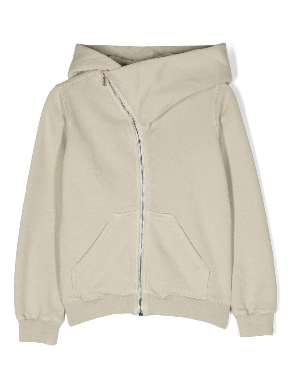 Rick Owens Kids 拉链棉连帽衫 - 中性色