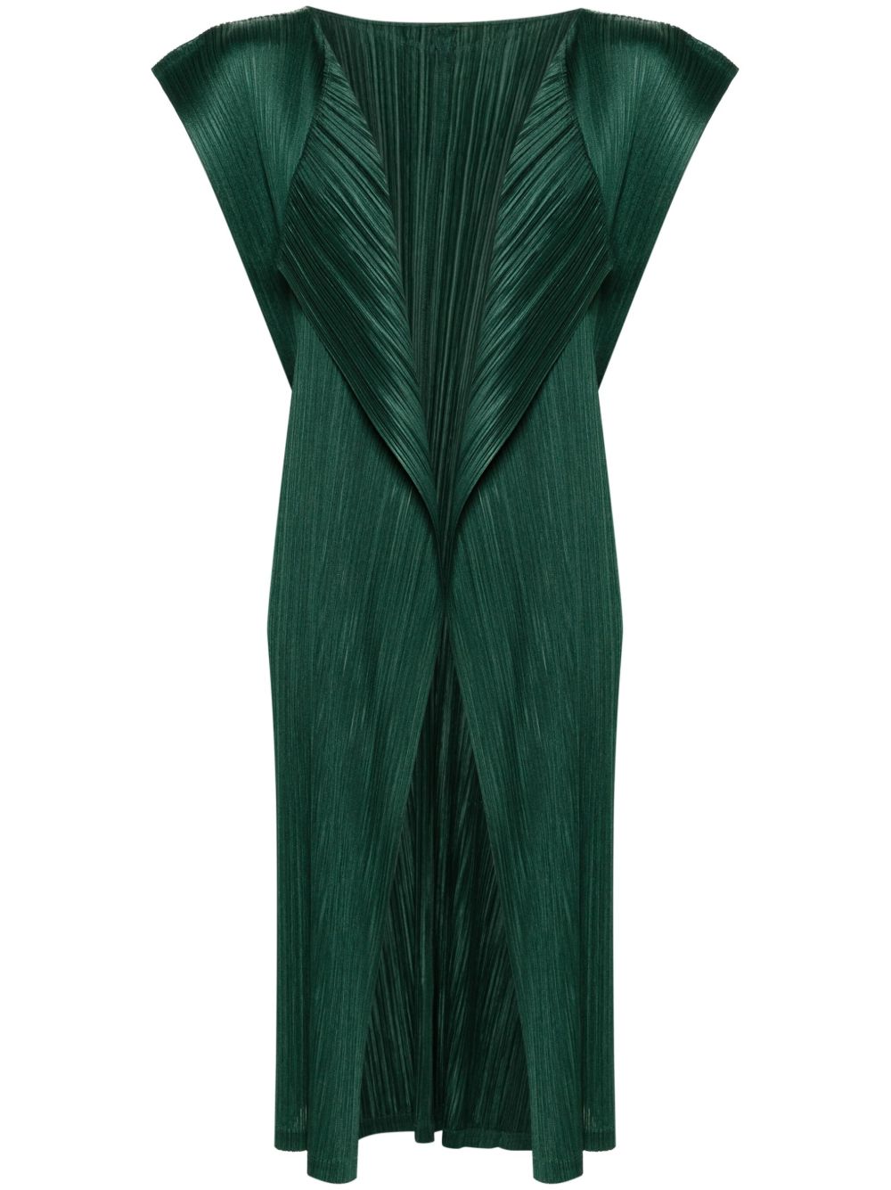 Pleats Please Issey Miyake plissé 中长马甲 - 绿色