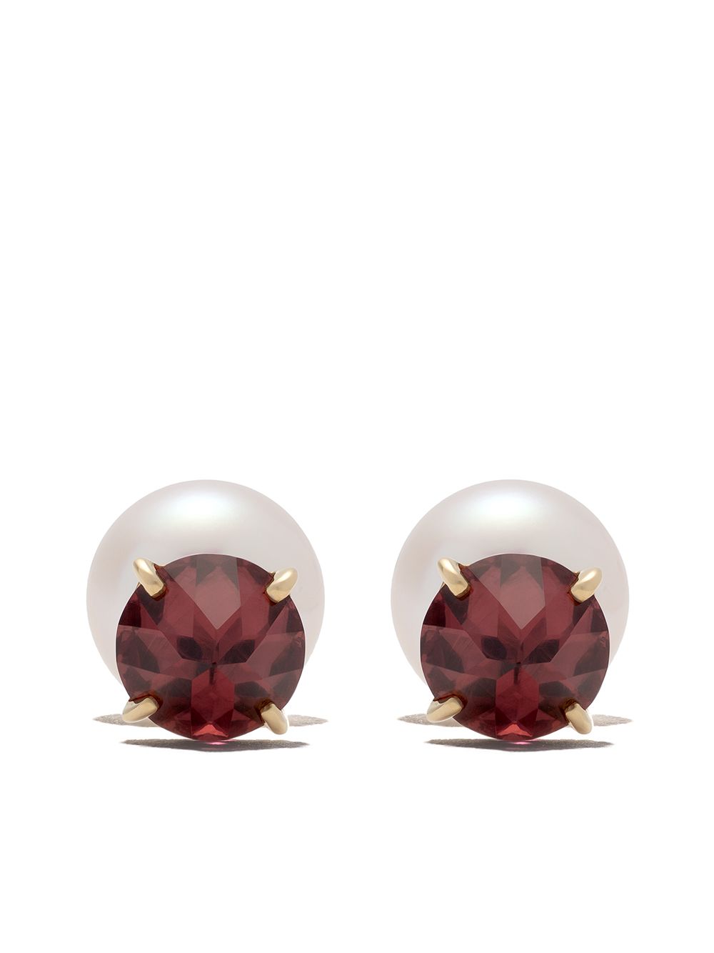 TASAKI Collection Line refined rebellion 18K黄金石榴石耳环 - 金色