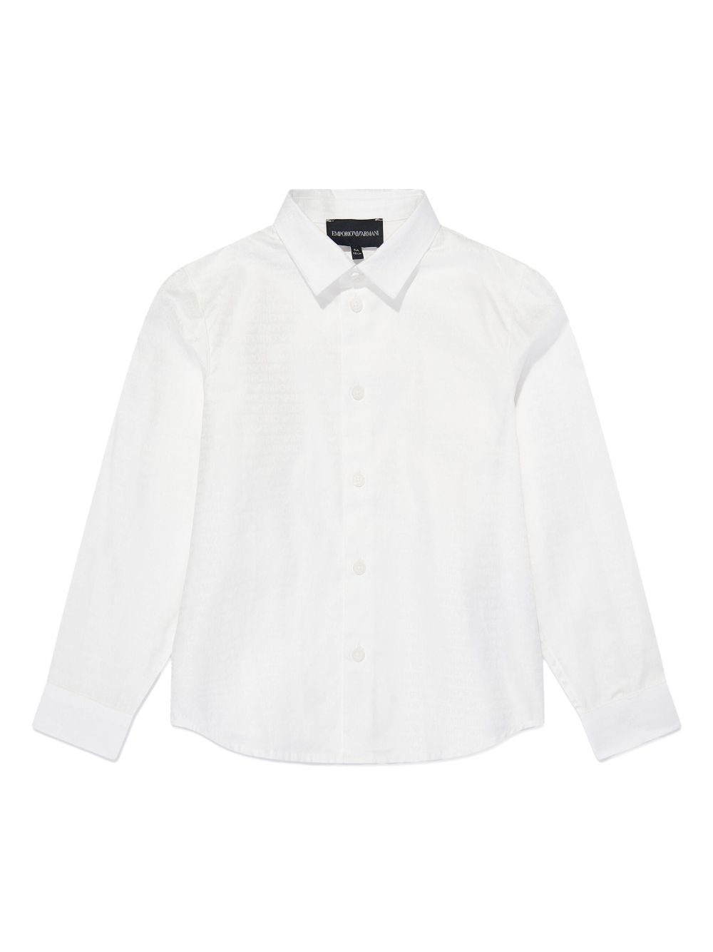 Emporio Armani Kids 排扣衬衫 - 白色