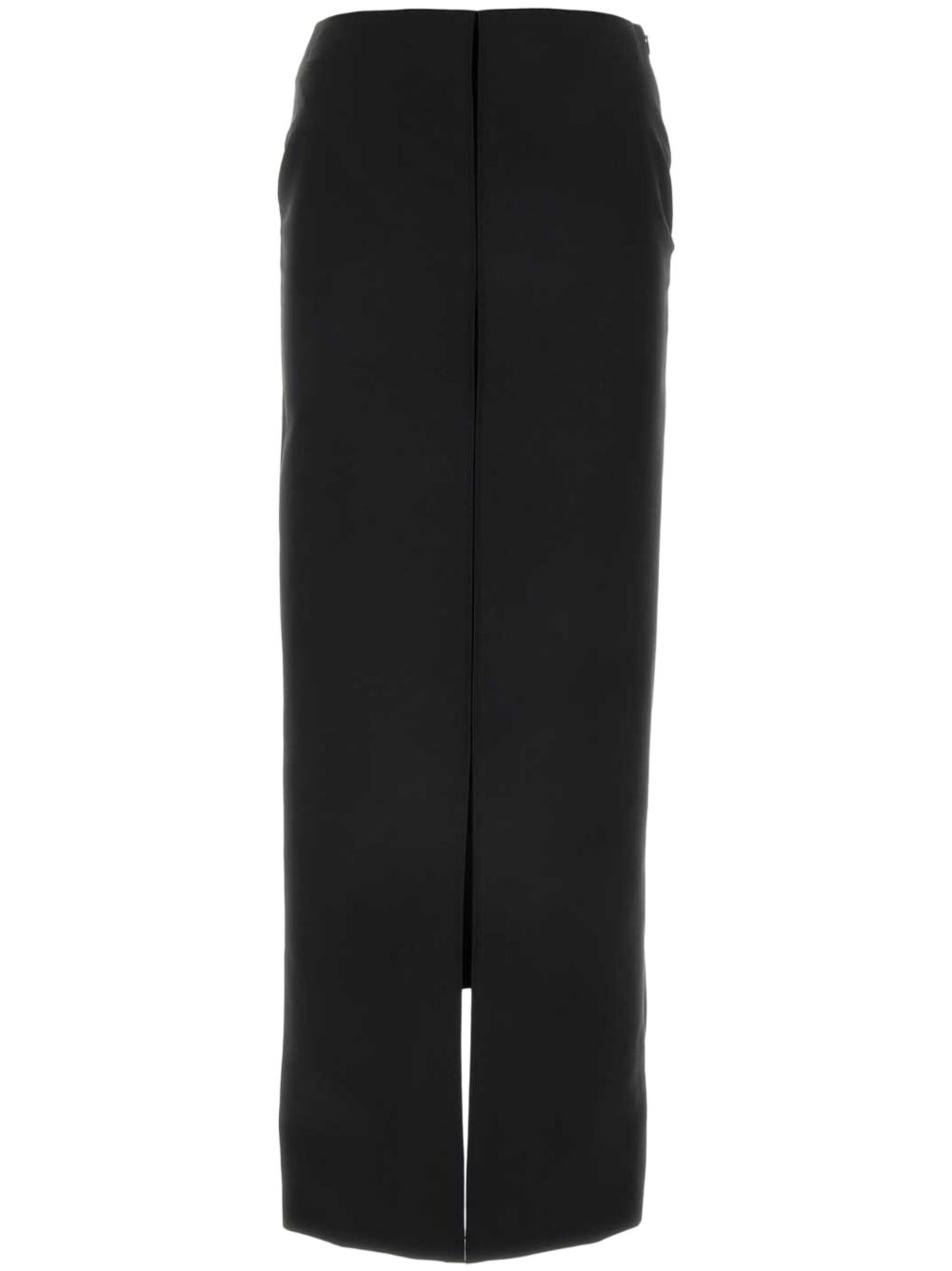 Givenchy 正面开衩羊毛混纺超长半身裙 - 黑色