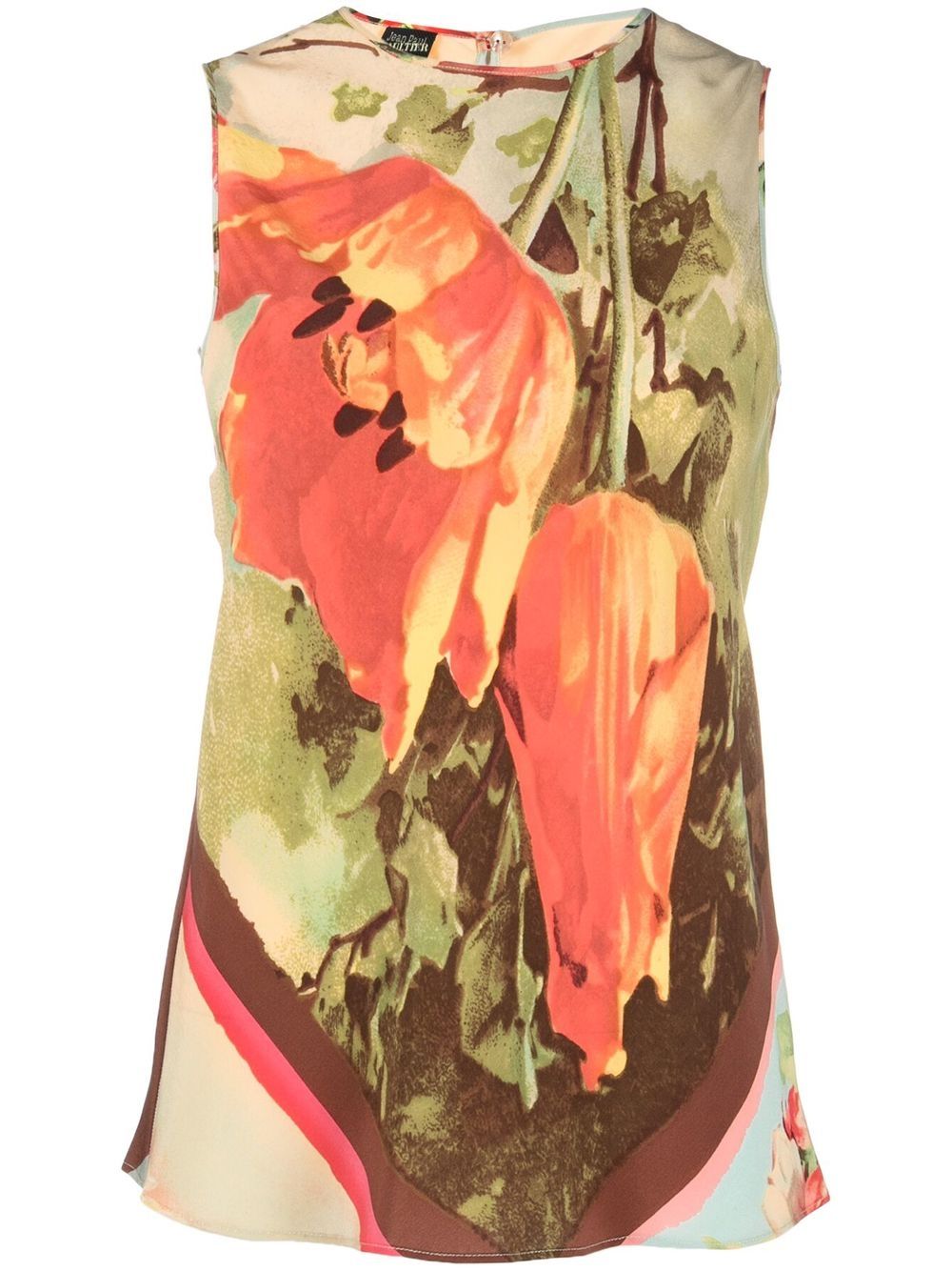 Jean Paul Gaultier Pre-Owned 花卉印花真丝罩衫（2000年代典藏款） - 绿色
