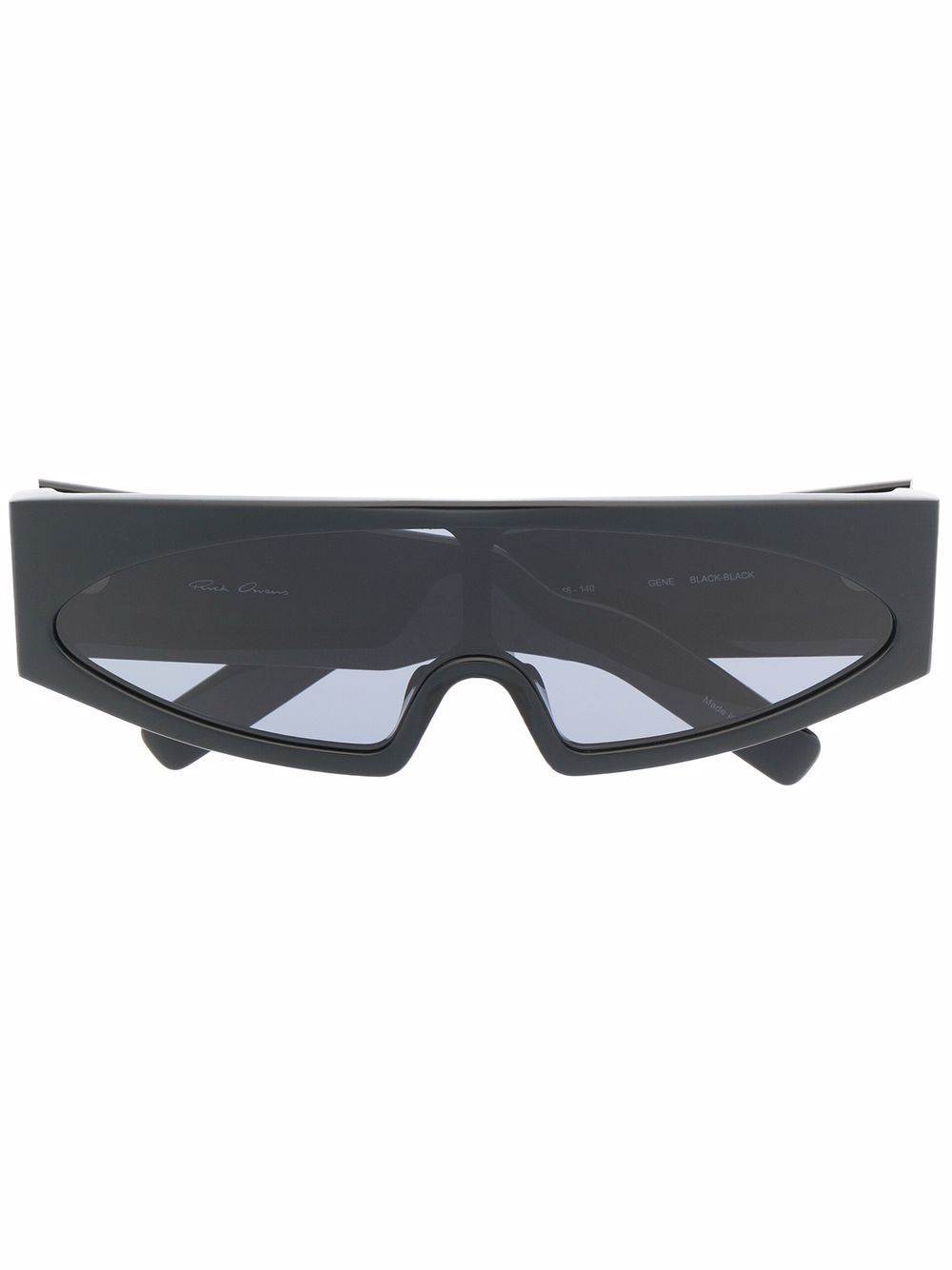 Rick Owens Gene 长方框太阳眼镜 - 黑色