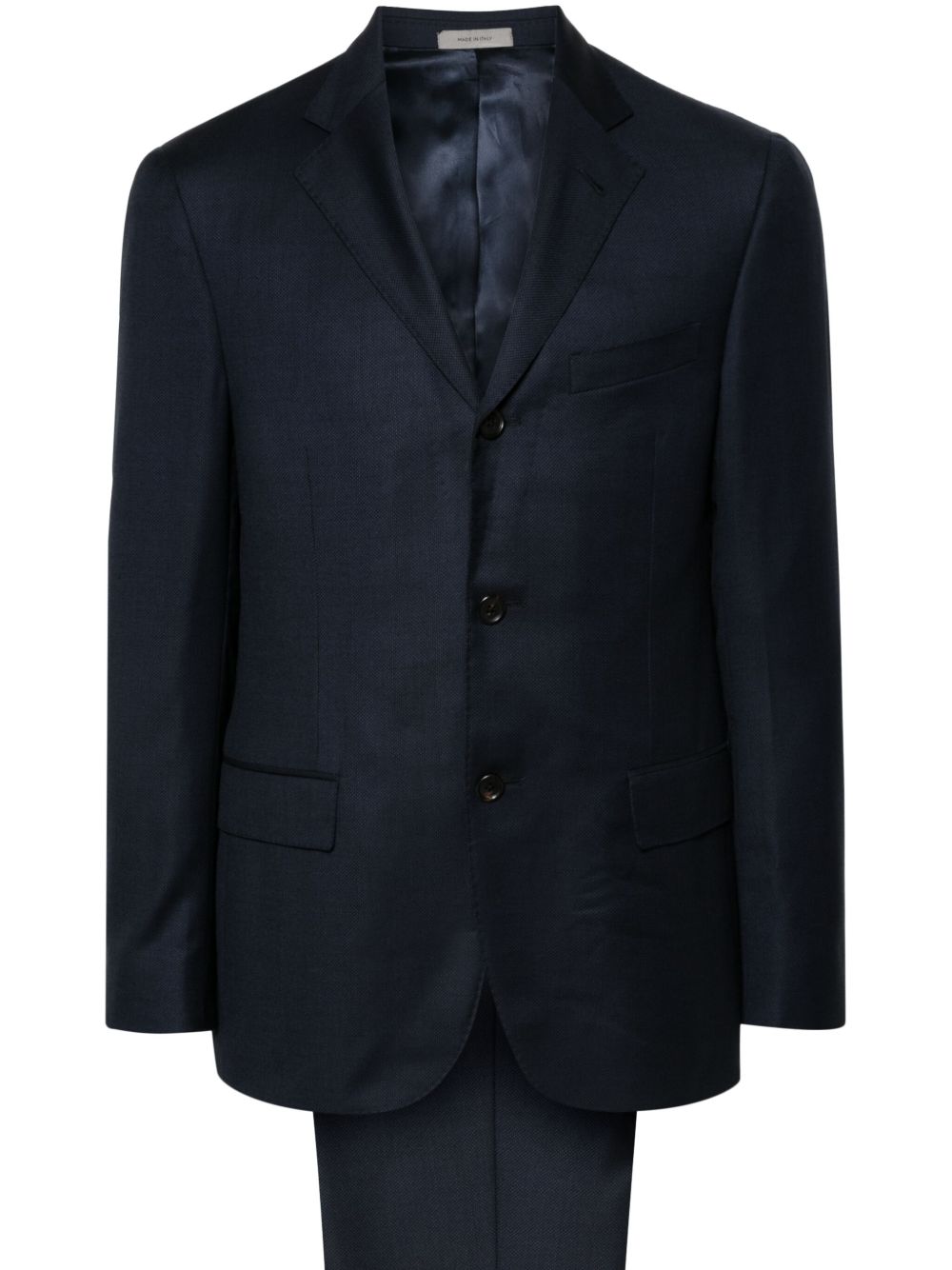 Corneliani 初剪羊毛西装套装 - 蓝色