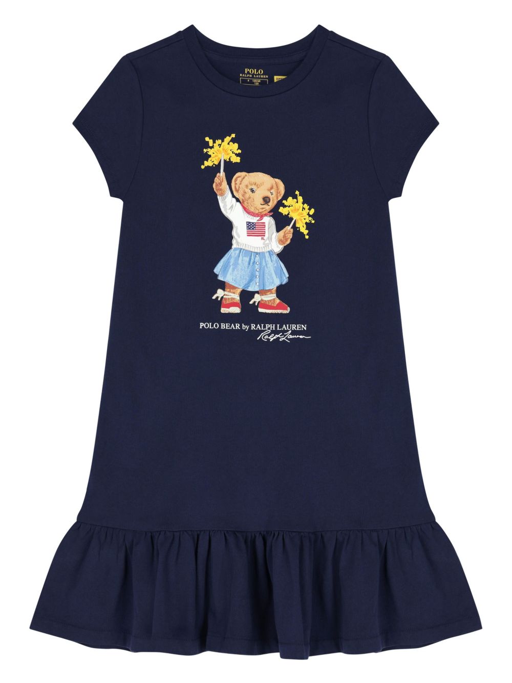 POLO RALPH LAUREN KIDS logo印花连衣裙 - 蓝色