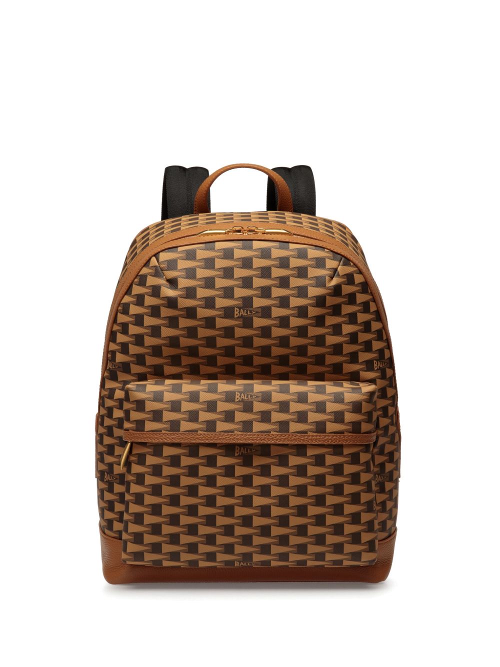 Bally Pennant 皮质双肩包 - 褐色