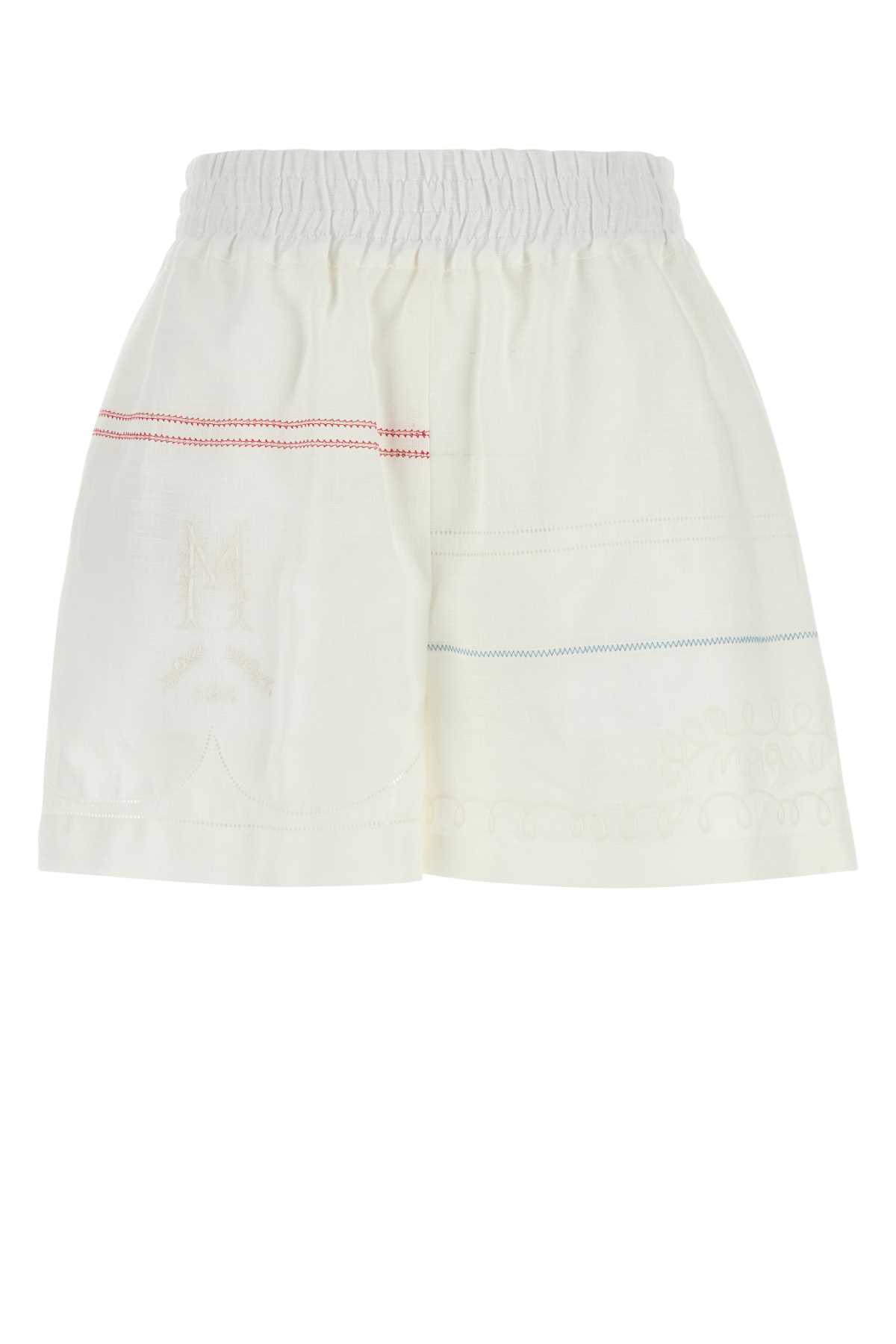 Marni White Linen Shorts