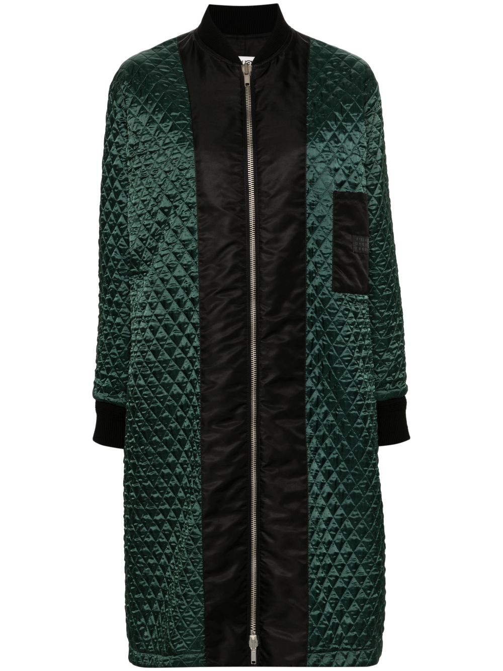 MM6 Maison Margiela 单缝线logo外套 - 绿色