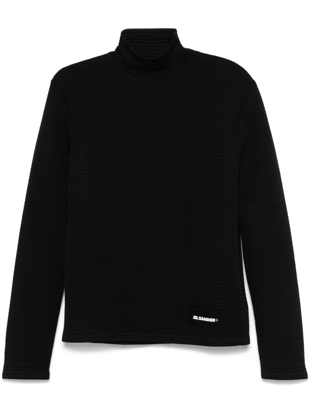 Jil Sander 罗纹效果卫衣 - 黑色