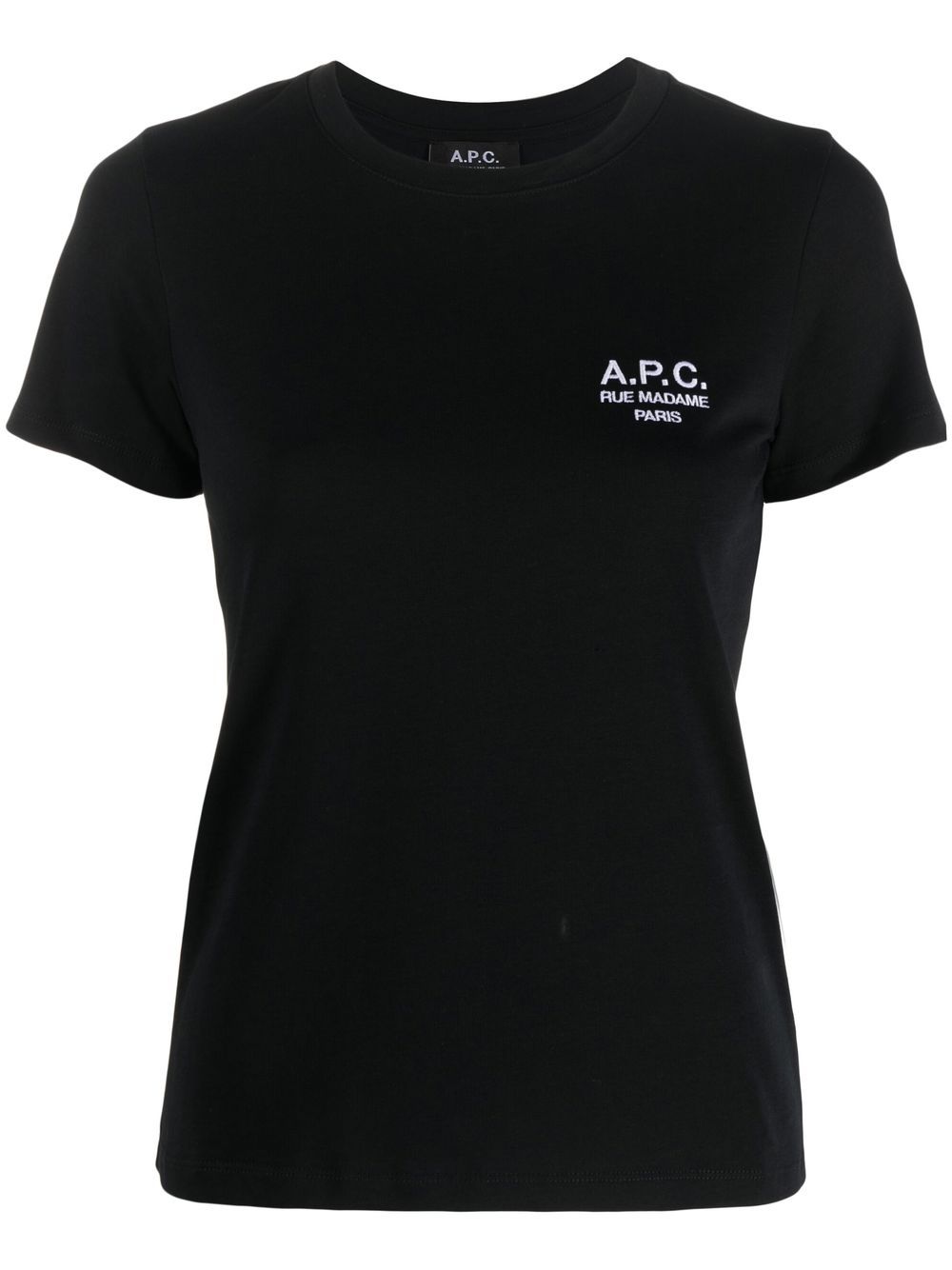 A.P.C. logo刺绣T恤 - 黑色