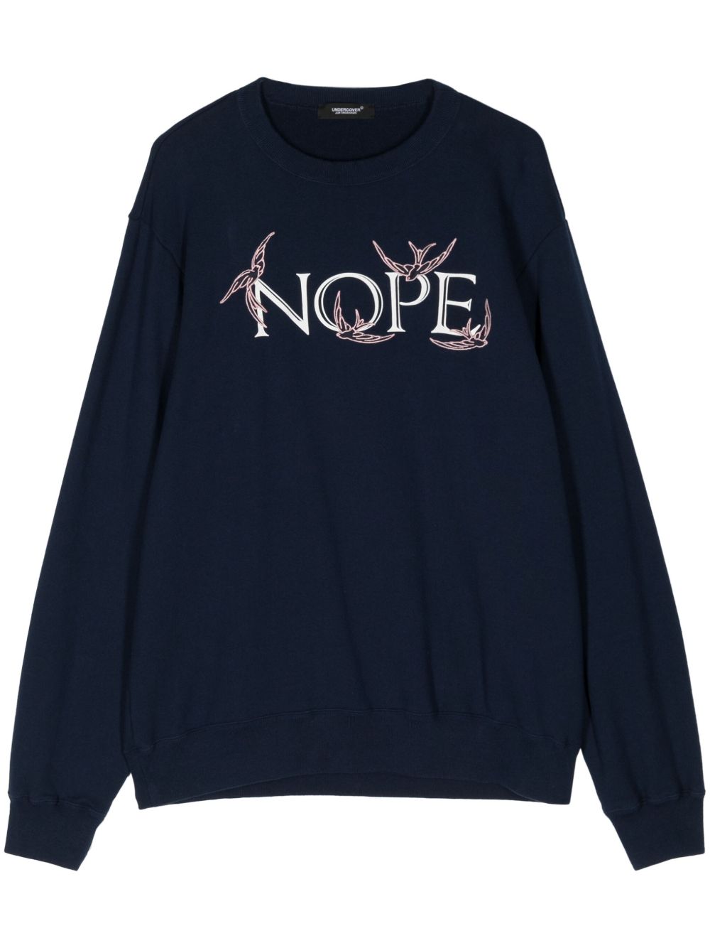 Undercover Nope 印花棉卫衣 - 蓝色