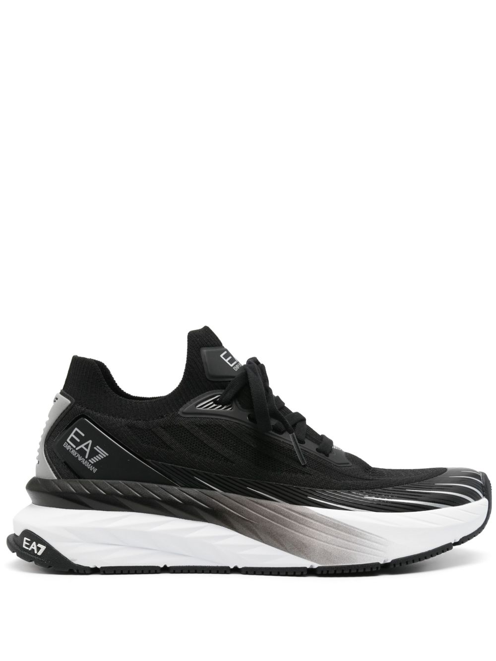 Ea7 Emporio Armani Crusher Distance Sonic Knit 运动鞋 - 黑色