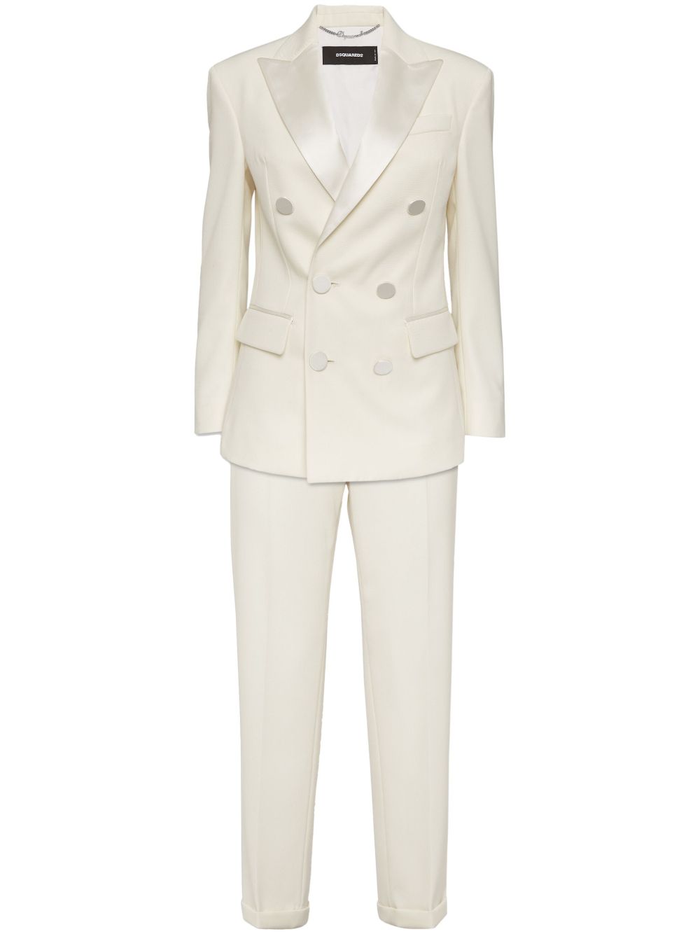 DSQUARED2 Boston 双排扣西装套装 - 白色
