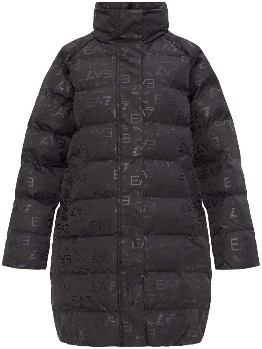 Ea7 Emporio Armani 经典logo填充夹克 - 黑色