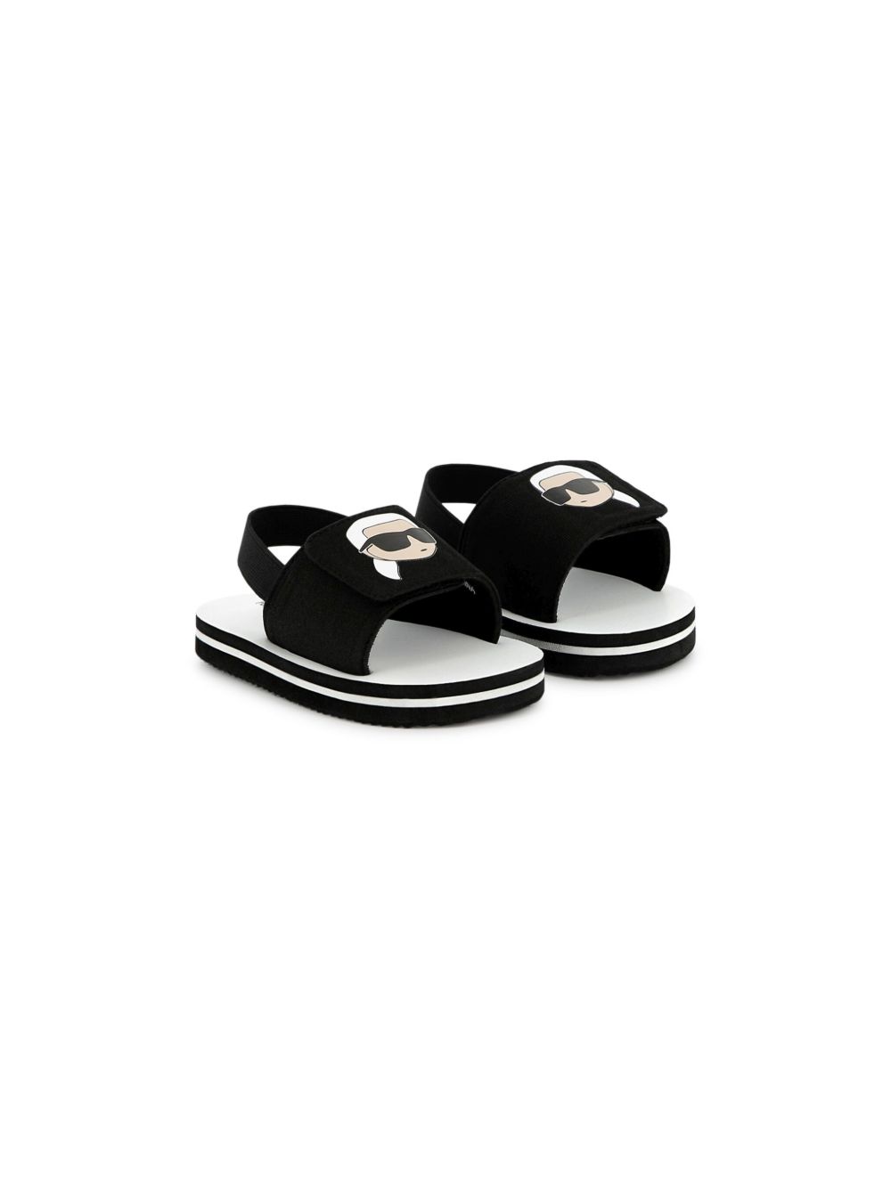 Karl Lagerfeld Kids Ikonik Karl 凉鞋 - 黑色