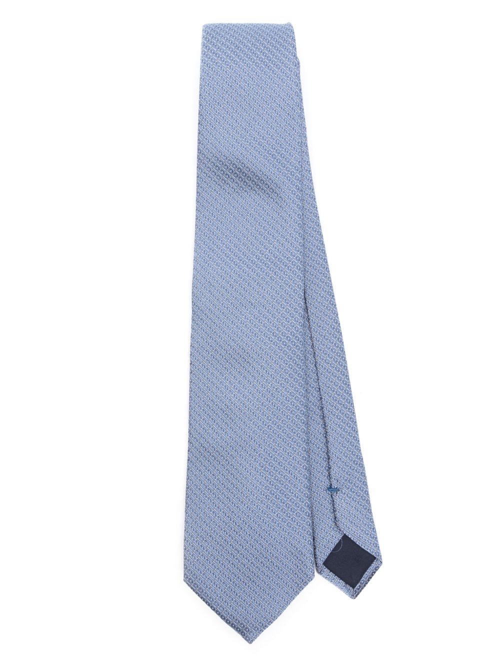 Corneliani 几何提花领带 - 蓝色