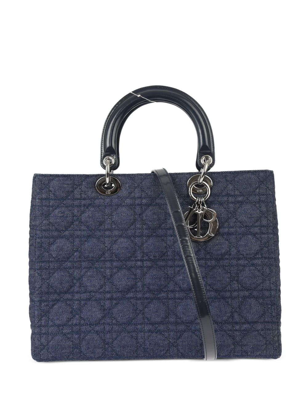 Christian Dior Pre-Owned Cannage Lady Dior 两用手提包（1999年典藏款） - 蓝色